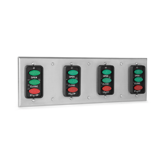 Four PBS-3 stations (7 gang wall plate)