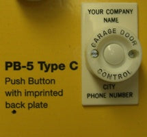 PB5 TYPE C INTERIOR PUSH BUTTON WITH BACKPLATE