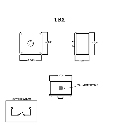 1 BX Control de un botón con calentador de 24 V