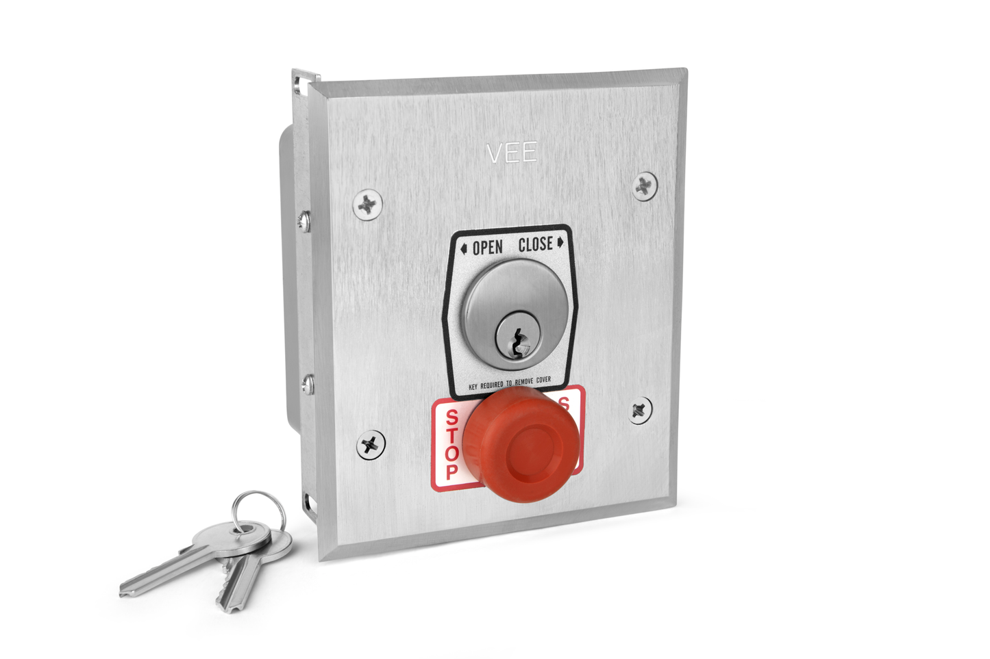 1 KFXS EXTERIOR FLUSH MOUNT KEY SWITCH WITH STOP BUTTON