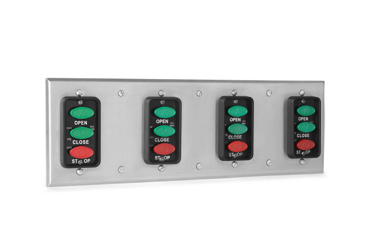 7G4-PBS-3  4 PBS interior 3 button station on 7 gang wall plate